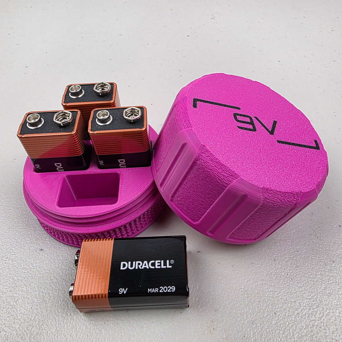 9V Battery Storage Case Container