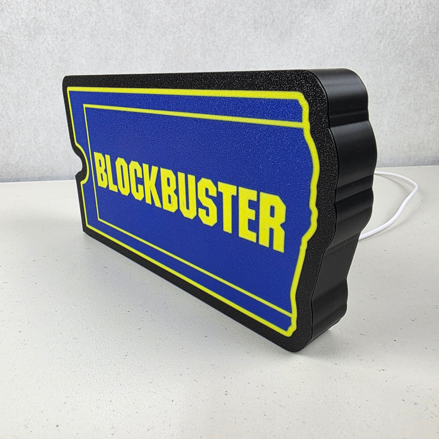 Blockbuster Video Light Up LED Sign Decoration 9” Wide 3D Printed