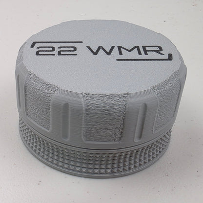 22 WMR MAG Ammo Box Storage Case Container 55 Rounds w/ Screw On Lid 3D Printed
