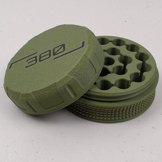 380 Ammo Box Storage Case Container 20 Rounds with Screw On Lid 3D Printed