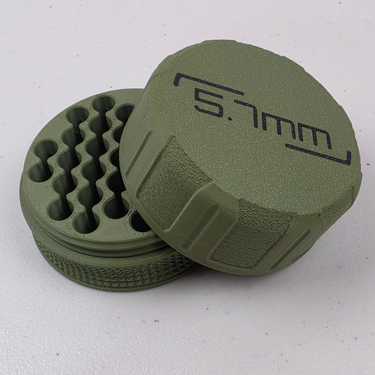 5.7mm Ammo Box Storage Case Container 31 Rounds with Screw On Lid 3D Printed