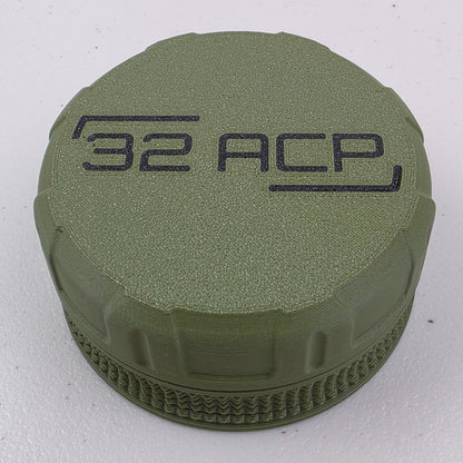 32 ACP Ammo Box Storage Case Container 25 Rounds with Screw On Lid 3D Printed