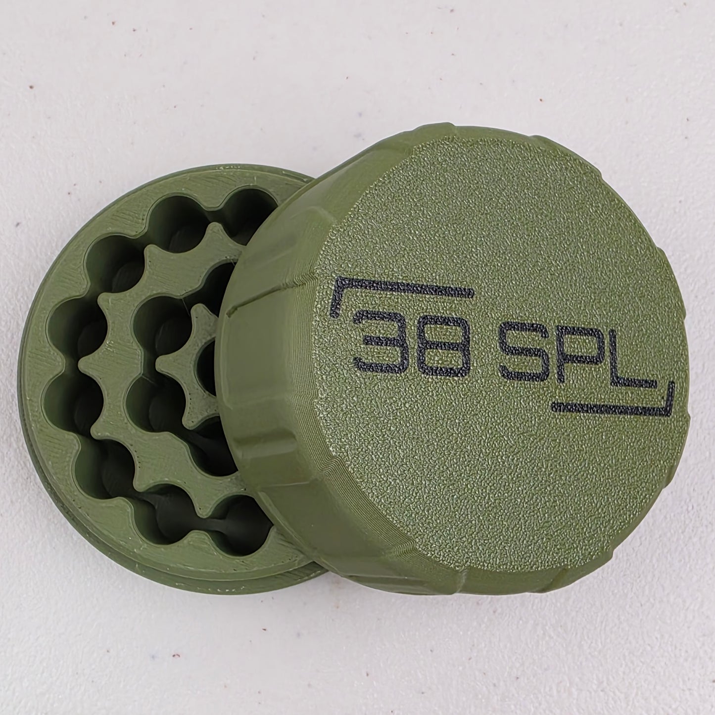 38 SPL Ammo Box Storage Case Container 20 Rounds with Screw On Lid 3D Printed