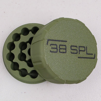 38 SPL Ammo Box Storage Case Container 20 Rounds with Screw On Lid 3D Printed