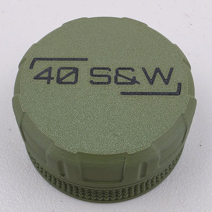 40 S&W Ammo Box Storage Case Container 20 Rounds with Screw On Lid 3D Printed
