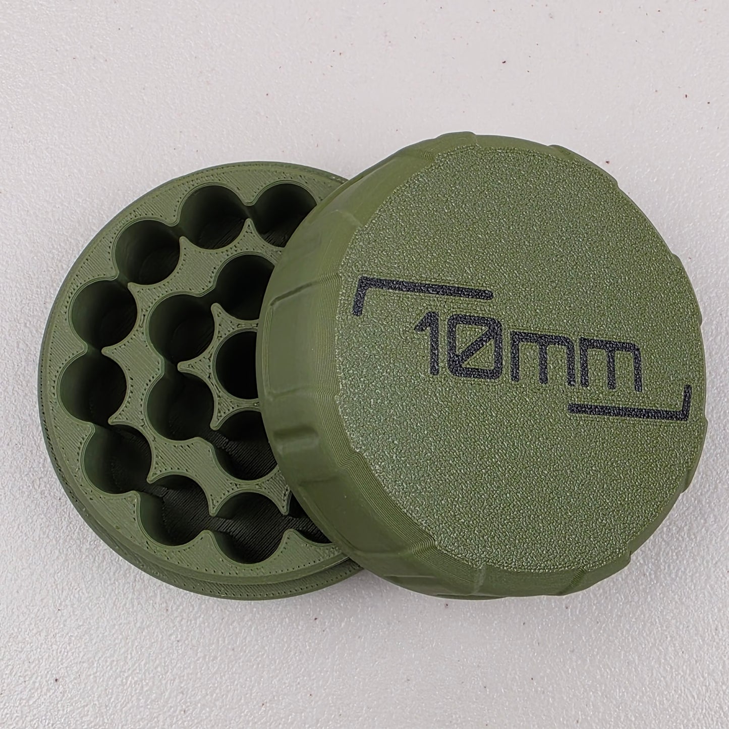 10mm Ammo Box Storage Case Container 20 Rounds with Screw On Lid 3D Printed