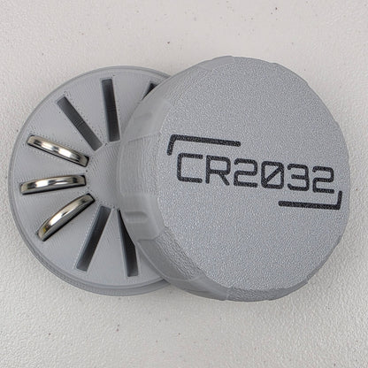 Set of 4 Battery Storage Cases Containers AA/AAA/9V/CR2032 with Screw on Lids USA Made