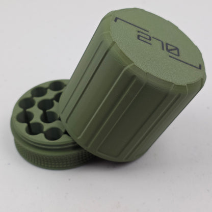270 Ammo Box Storage Case Container 16 Rounds with Screw On Lid 3D Printed