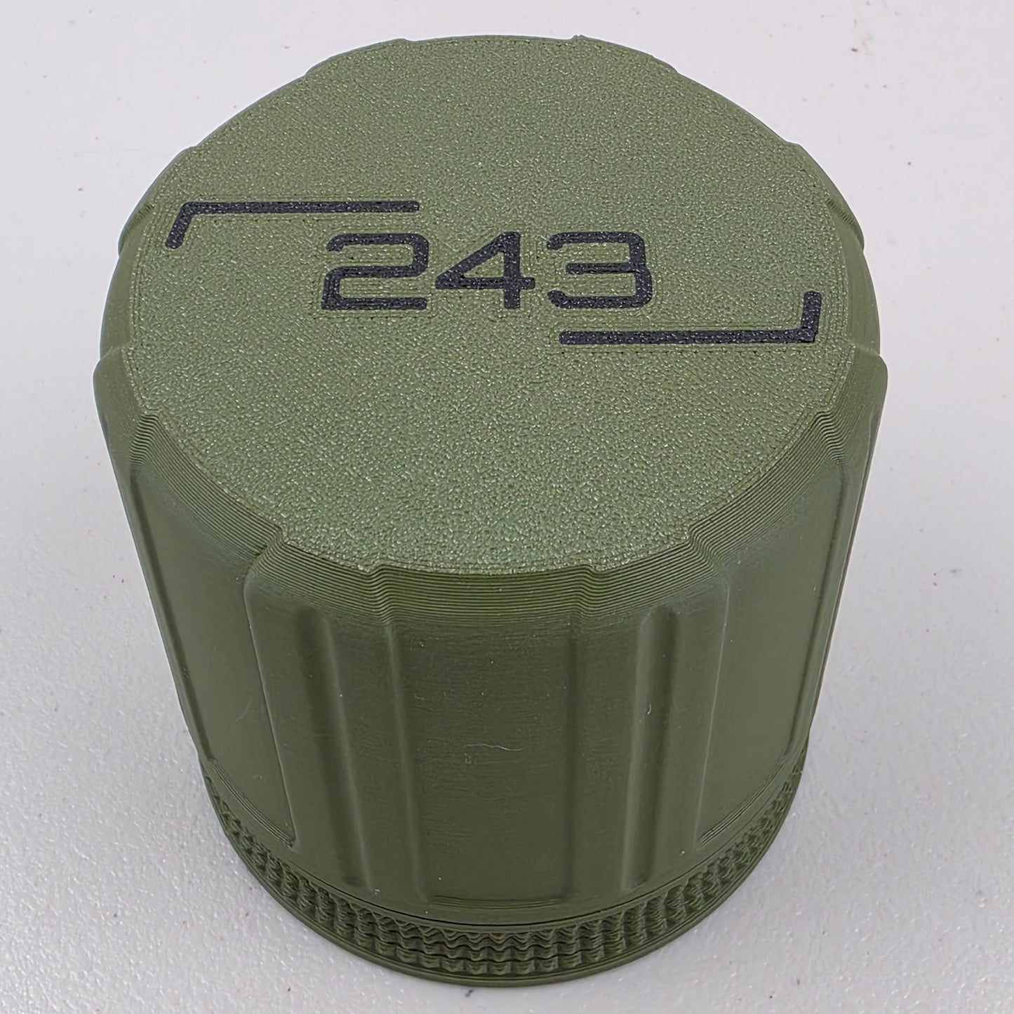 .243 Win Ammo Box Storage Case Container 16 Rounds with Screw On Lid 3D Printed