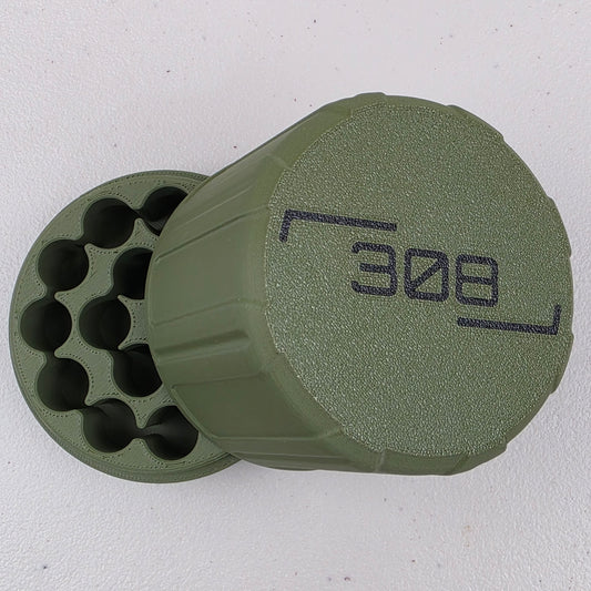 .308 Win Ammo Box Storage Case Container 16 Rounds with Screw On Lid 3D Printed