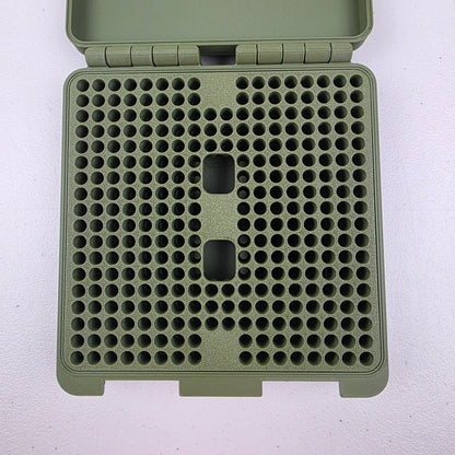 🌟 22 LR Ammo Box Storage Case Container  Holds 300 Rounds with Hinged Lid & Latch