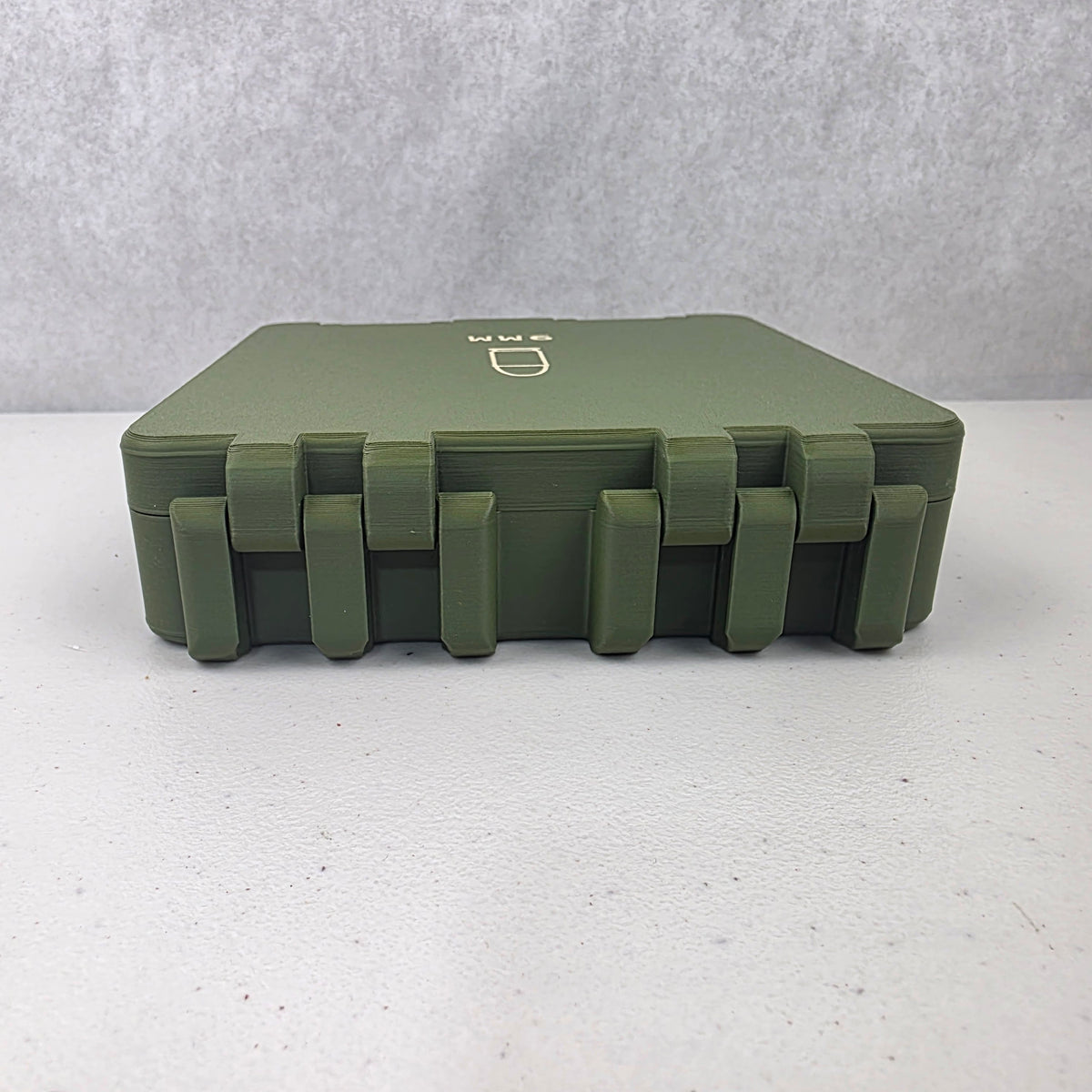 9mm 100 Rounds Ammo Storage Box Case Container Hinged Lid & Latch
