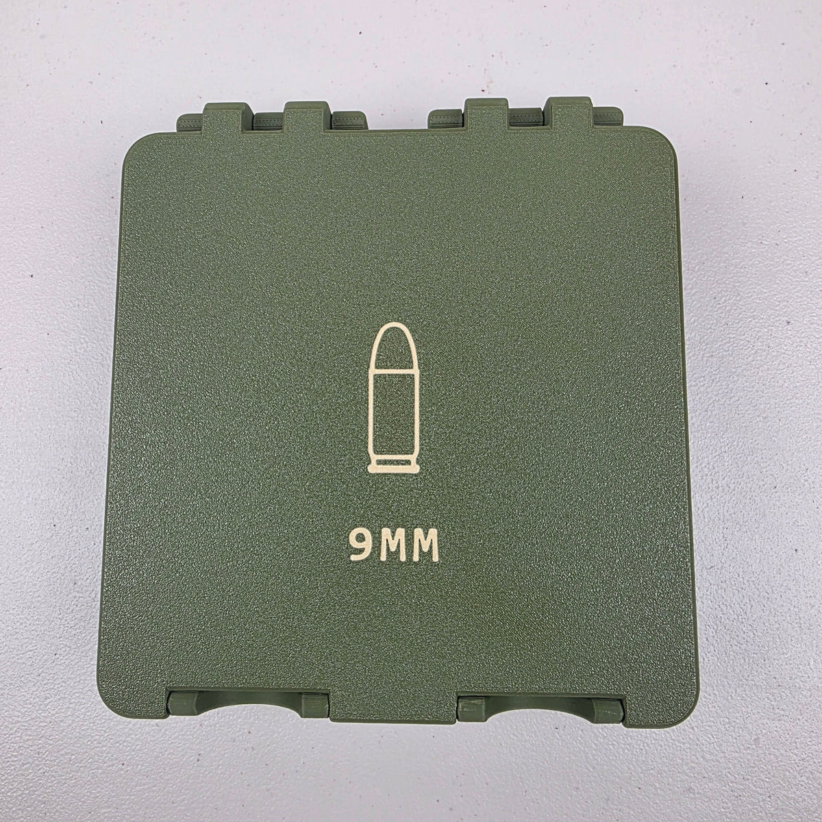 9mm 100 Rounds Ammo Storage Box Case Container Hinged Lid & Latch