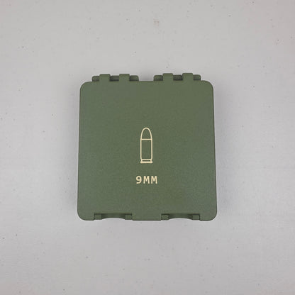 9mm 100 Rounds Ammo Storage Box Case Container Hinged Lid & Latch