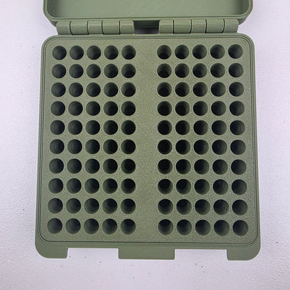 9mm 100 Rounds Ammo Storage Box Case Container Hinged Lid & Latch