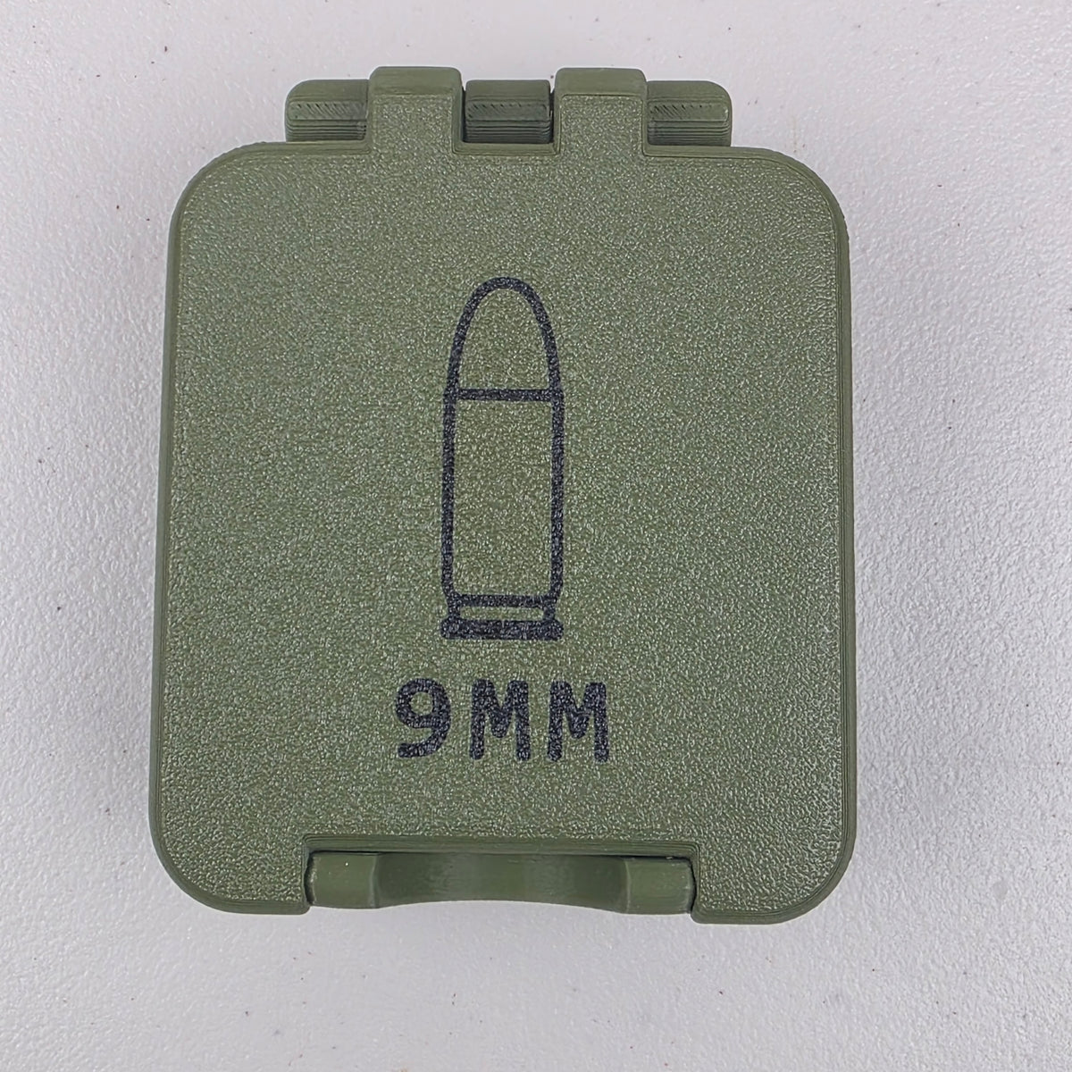 9mm 25 Rounds Ammo Storage Box Case Container Hinged Lid & Latch