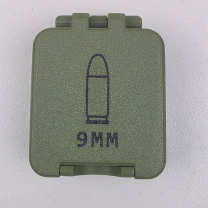 9mm 25 Rounds Ammo Storage Box Case Container Hinged Lid & Latch