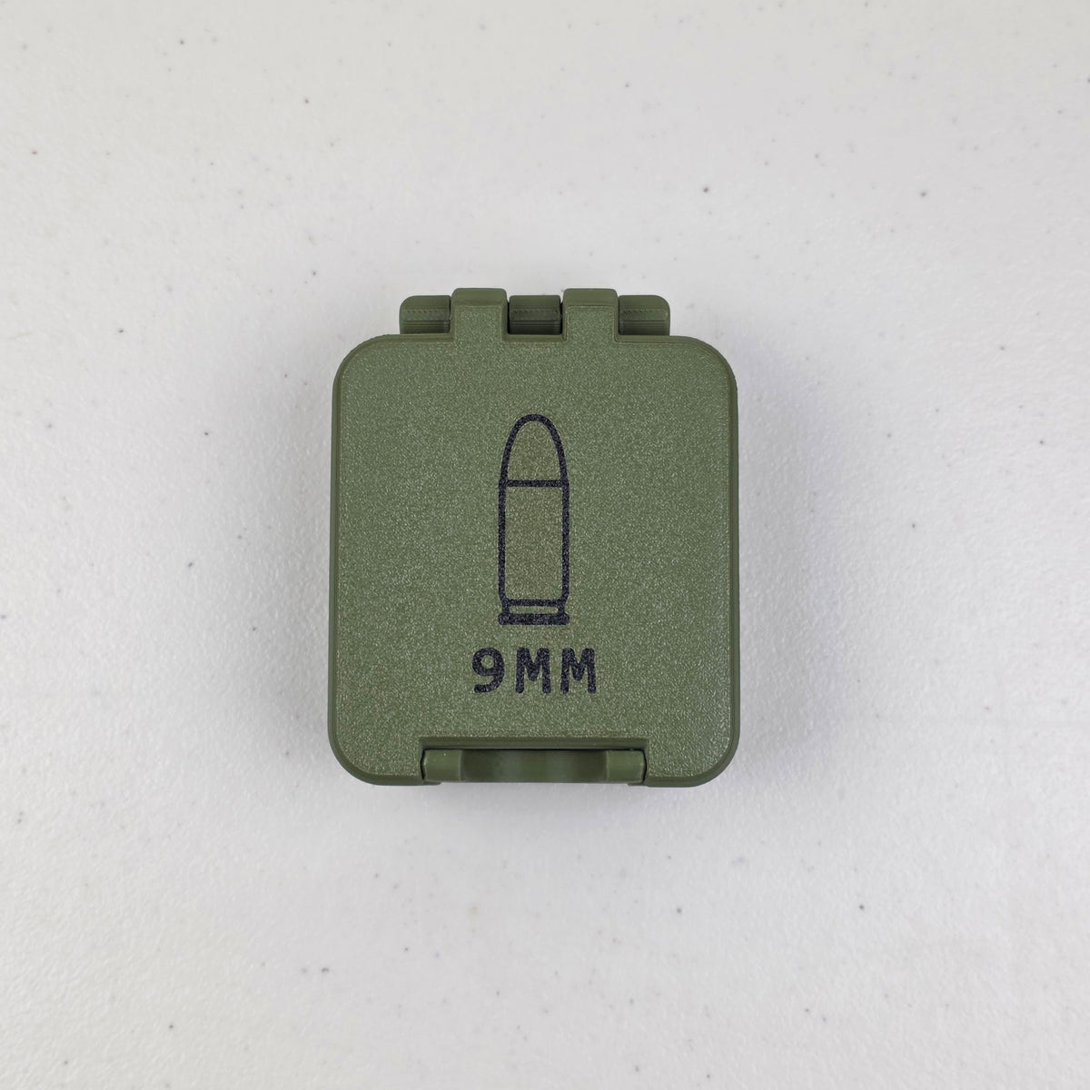 9mm 25 Rounds Ammo Storage Box Case Container Hinged Lid & Latch