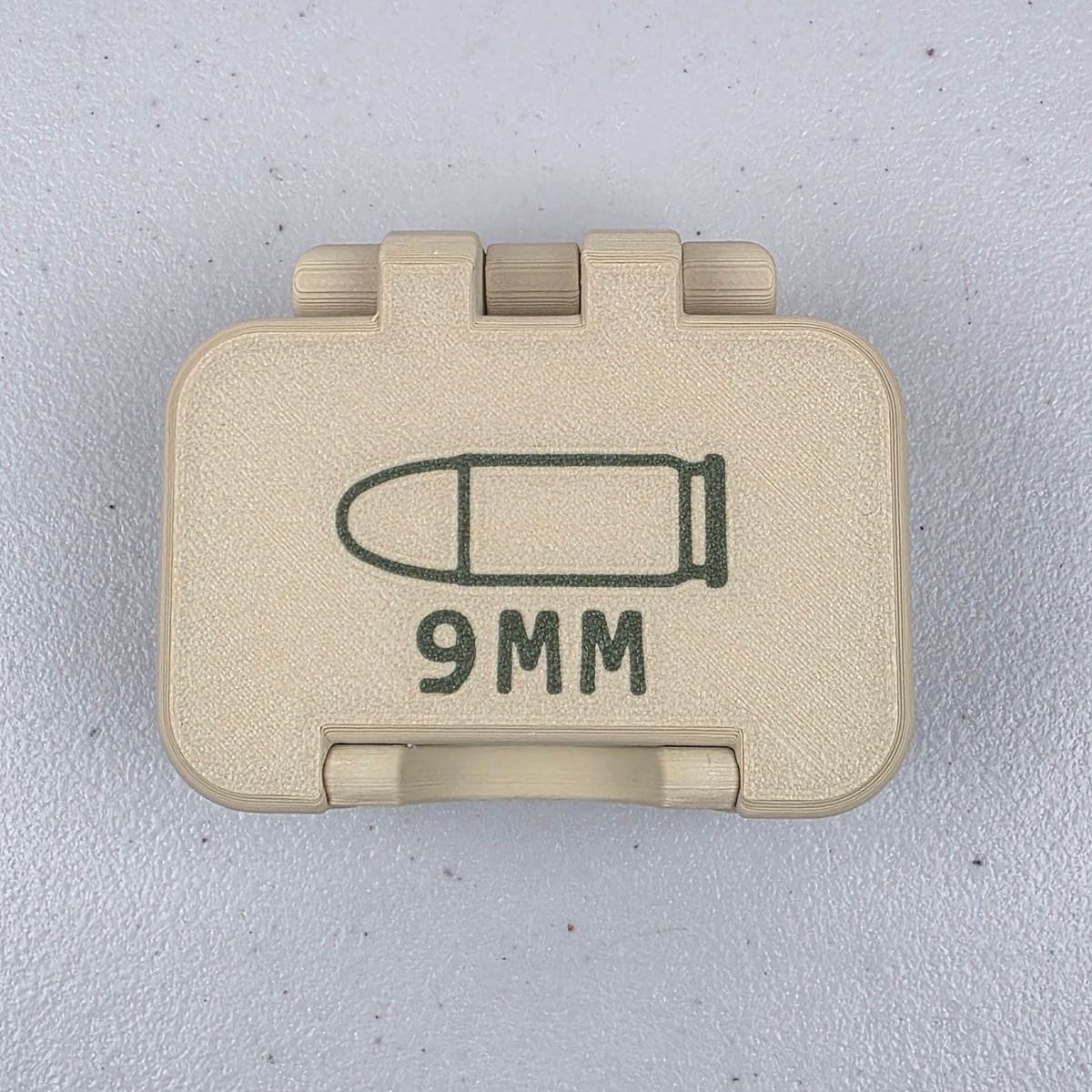 9mm 10 Rounds Ammo Storage Box Case Container Hinged Lid & Latch