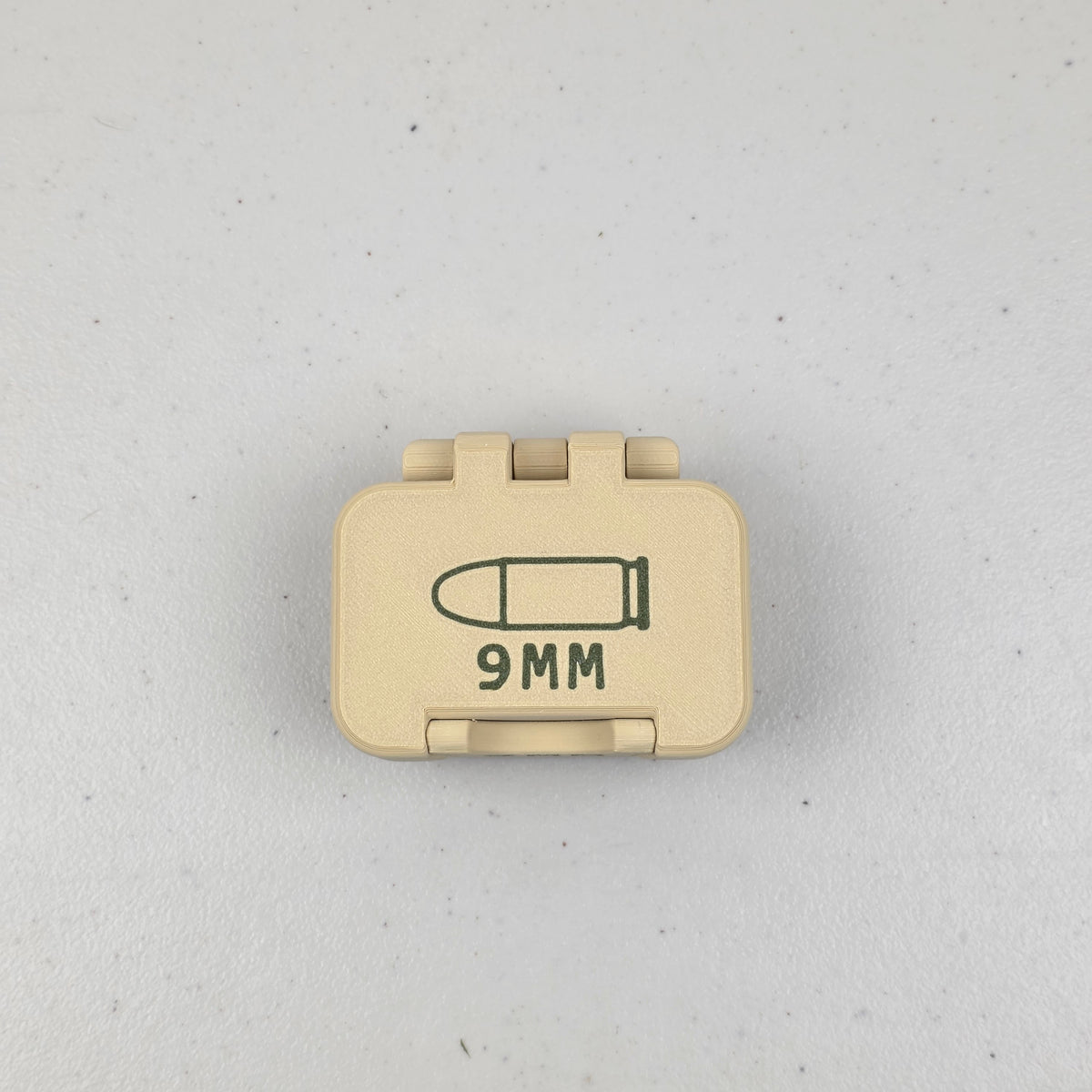 9mm 10 Rounds Ammo Storage Box Case Container Hinged Lid & Latch