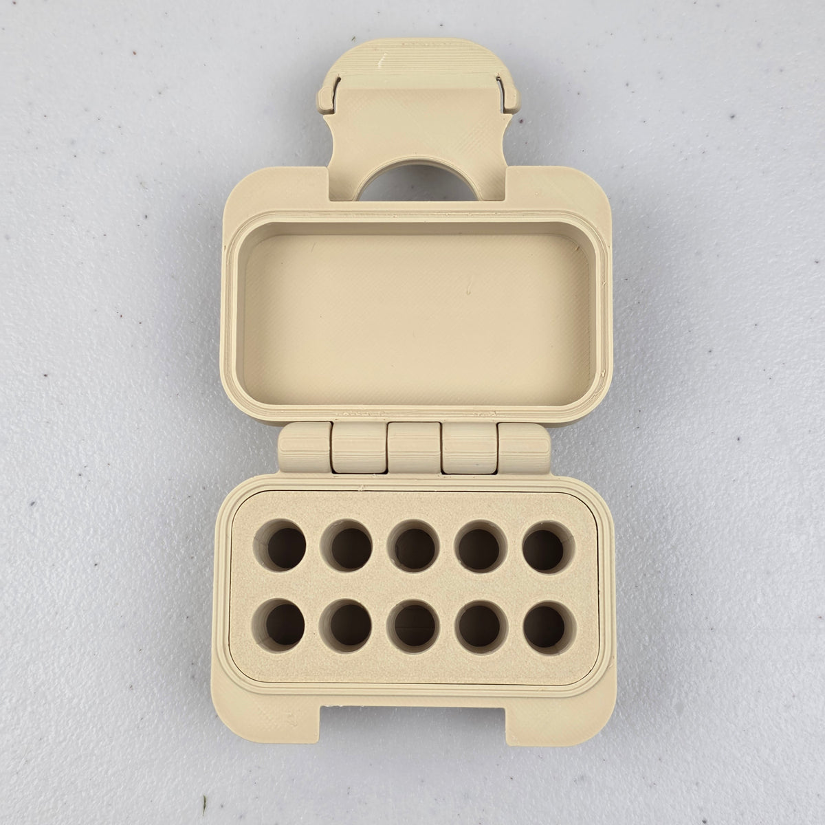 9mm 10 Rounds Ammo Storage Box Case Container Hinged Lid & Latch