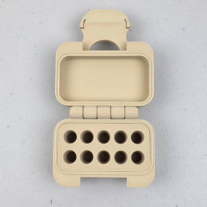 9mm 10 Rounds Ammo Storage Box Case Container Hinged Lid & Latch