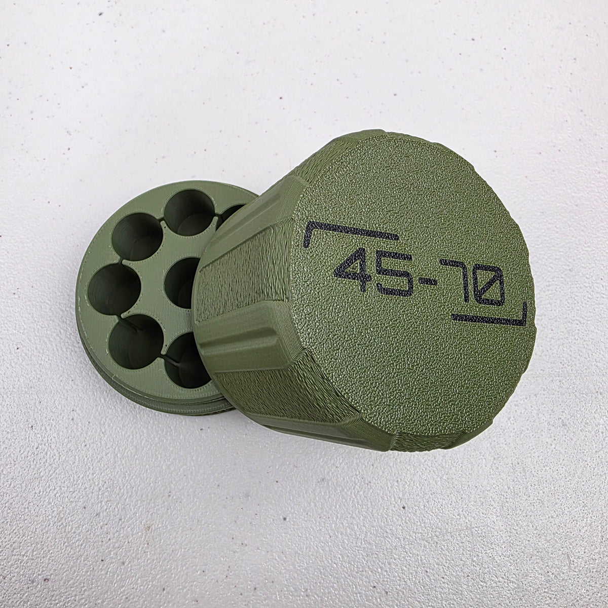 45-70 Caliber 9 Rounds Ammo Storage Box Case Container Hinged Lid & Latch