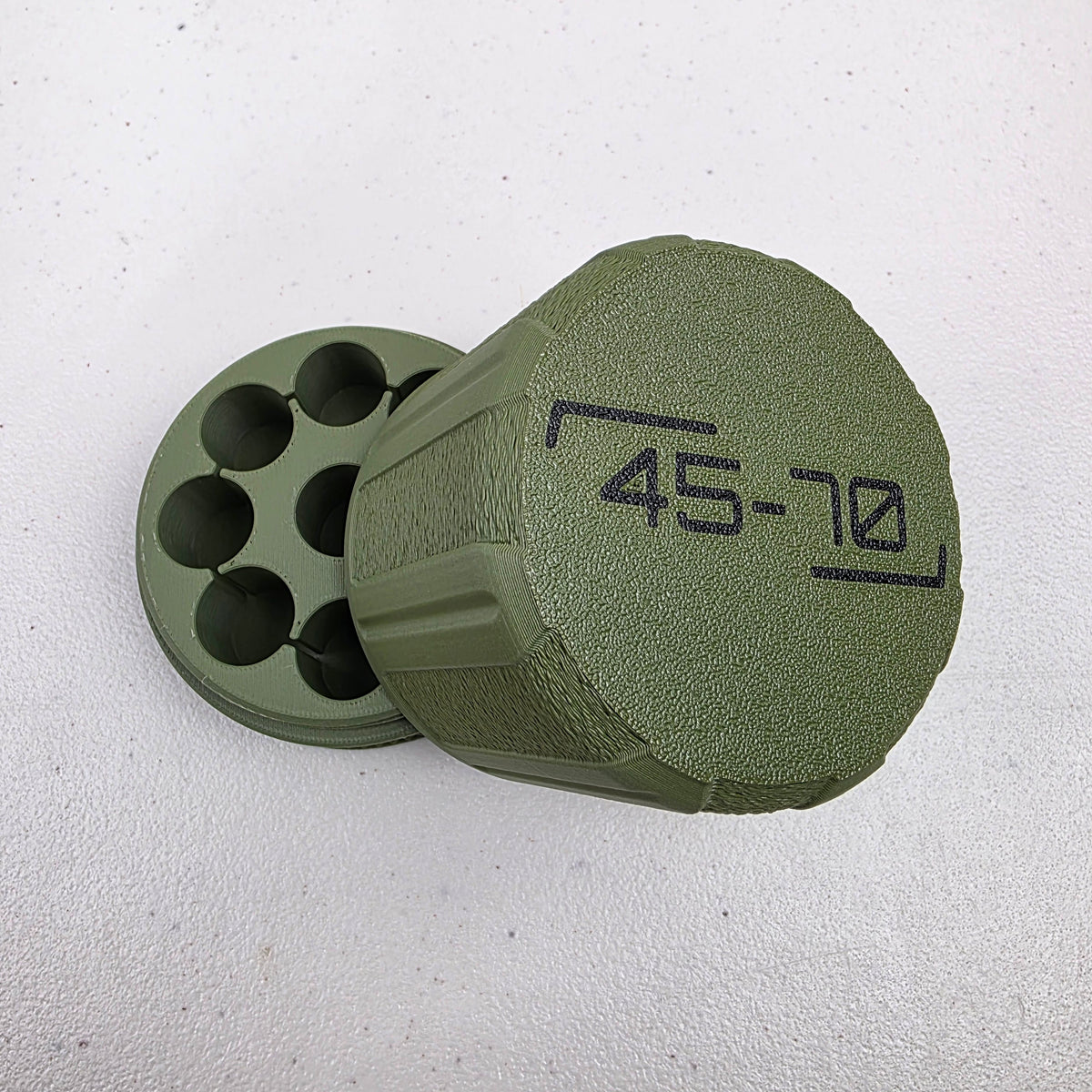 45-70 Caliber 9 Rounds Ammo Storage Box Case Container Hinged Lid & Latch