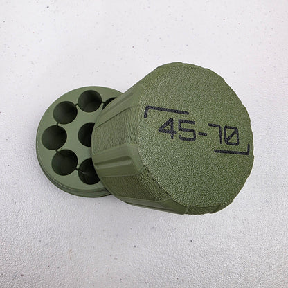 45-70 Caliber 9 Rounds Ammo Storage Box Case Container Hinged Lid & Latch