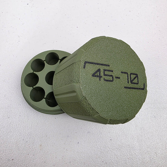 45-70 Caliber 9 Rounds Ammo Storage Box Case Container Hinged Lid & Latch