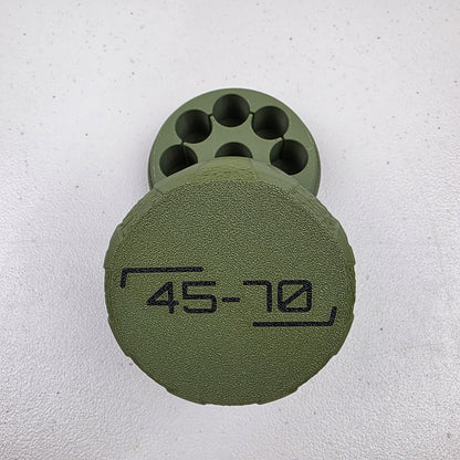 45-70 Caliber 9 Rounds Ammo Storage Box Case Container Hinged Lid & Latch