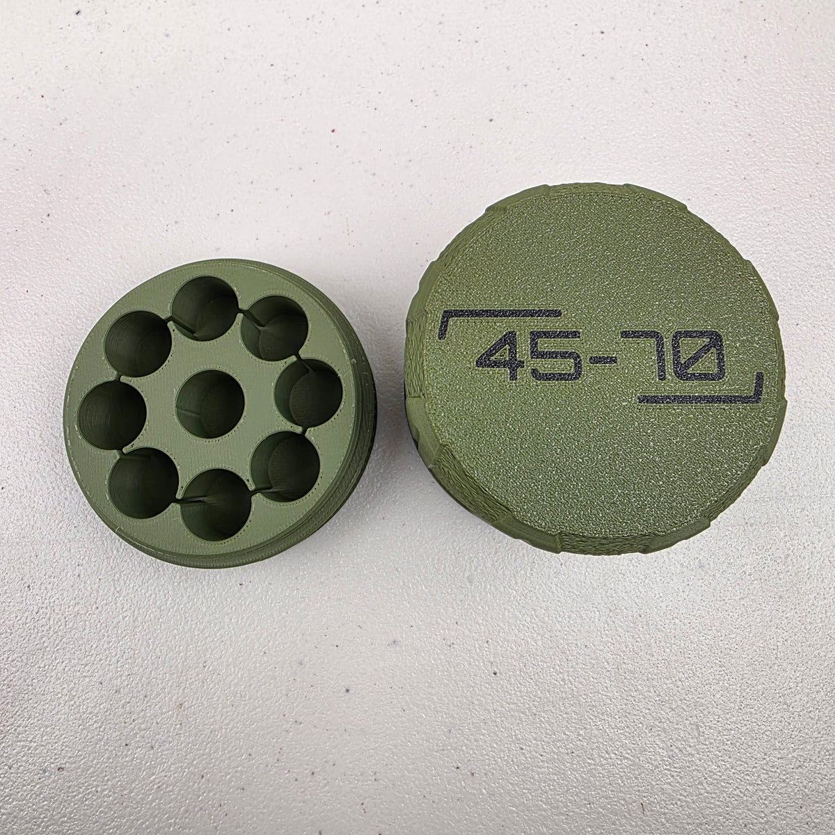 45-70 Caliber 9 Rounds Ammo Storage Box Case Container Hinged Lid & Latch