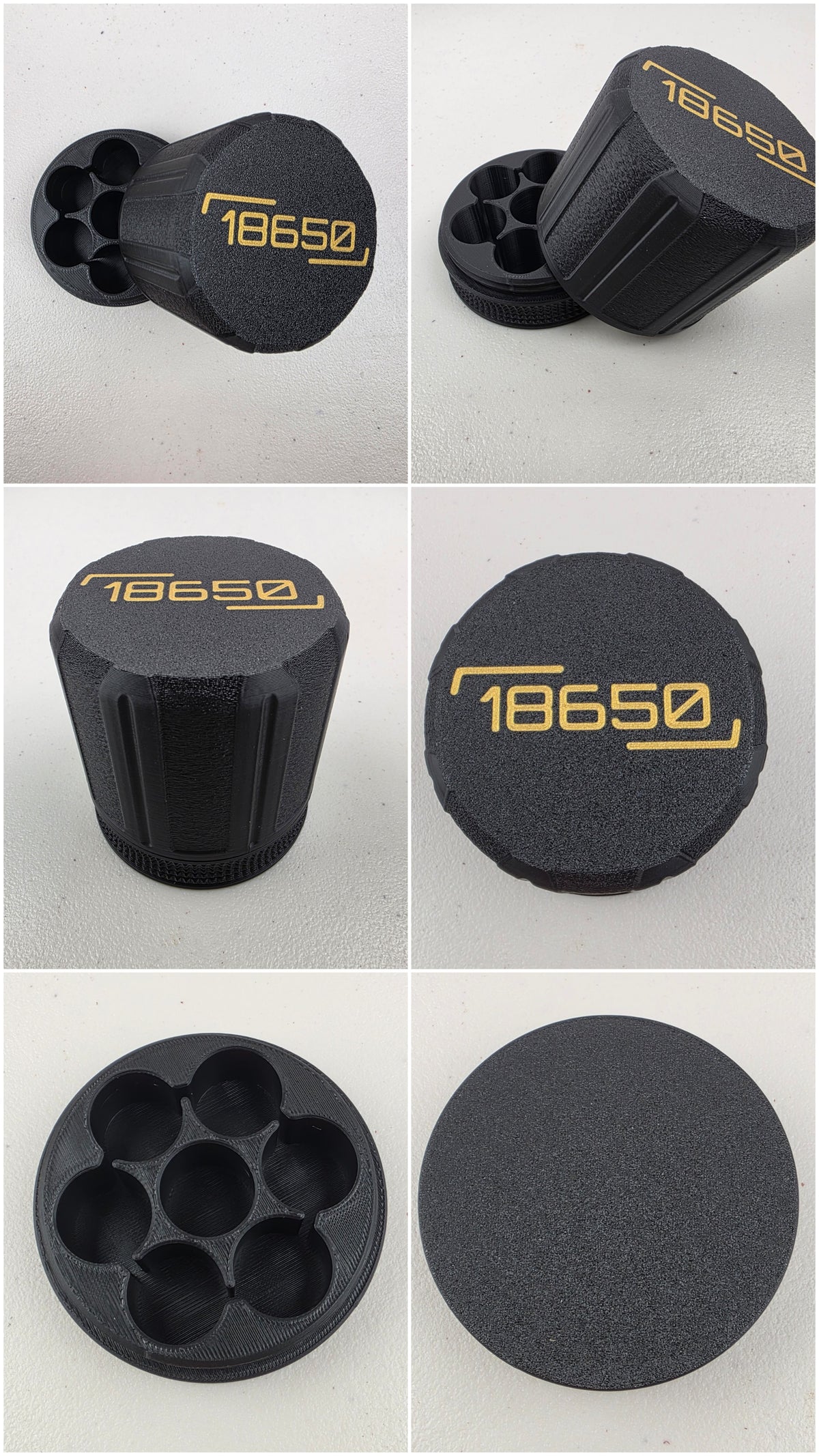 18650 Battery Storage Case Container Holds 7 Batteries
