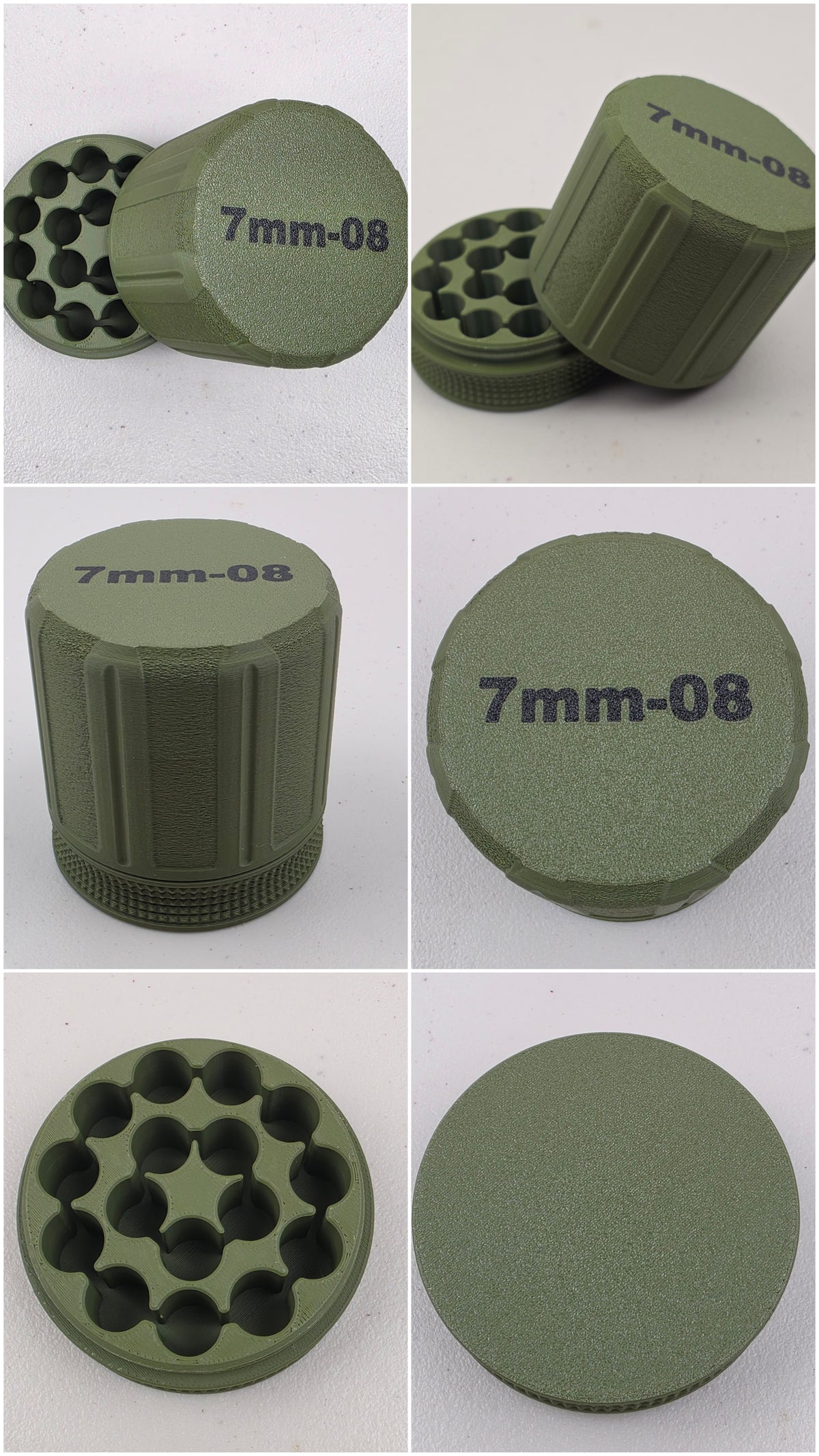 7mm-08 16 Rounds Ammo Storage Box Case Container